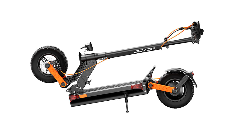 Elektromobilná kolobežka Joyor S8, 600W motor, 48V 26AH batéria, 10-palcové pneumatiky, maximálna rýchlosť 25 km/h, dojazd 90 km, dvojité mechanické kotúčové brzdy.