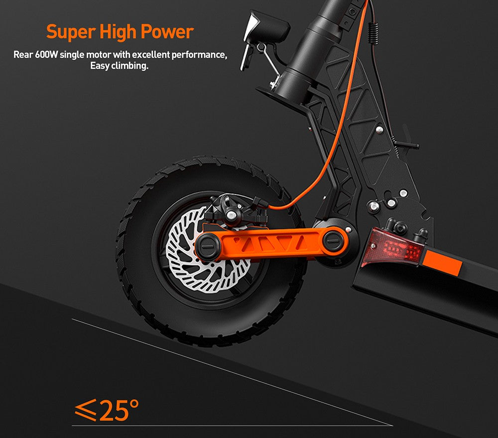 Elektromobilná kolobežka Joyor S8, 600W motor, 48V 26AH batéria, 10-palcové pneumatiky, maximálna rýchlosť 25 km/h, dojazd 90 km, dvojité mechanické kotúčové brzdy.
