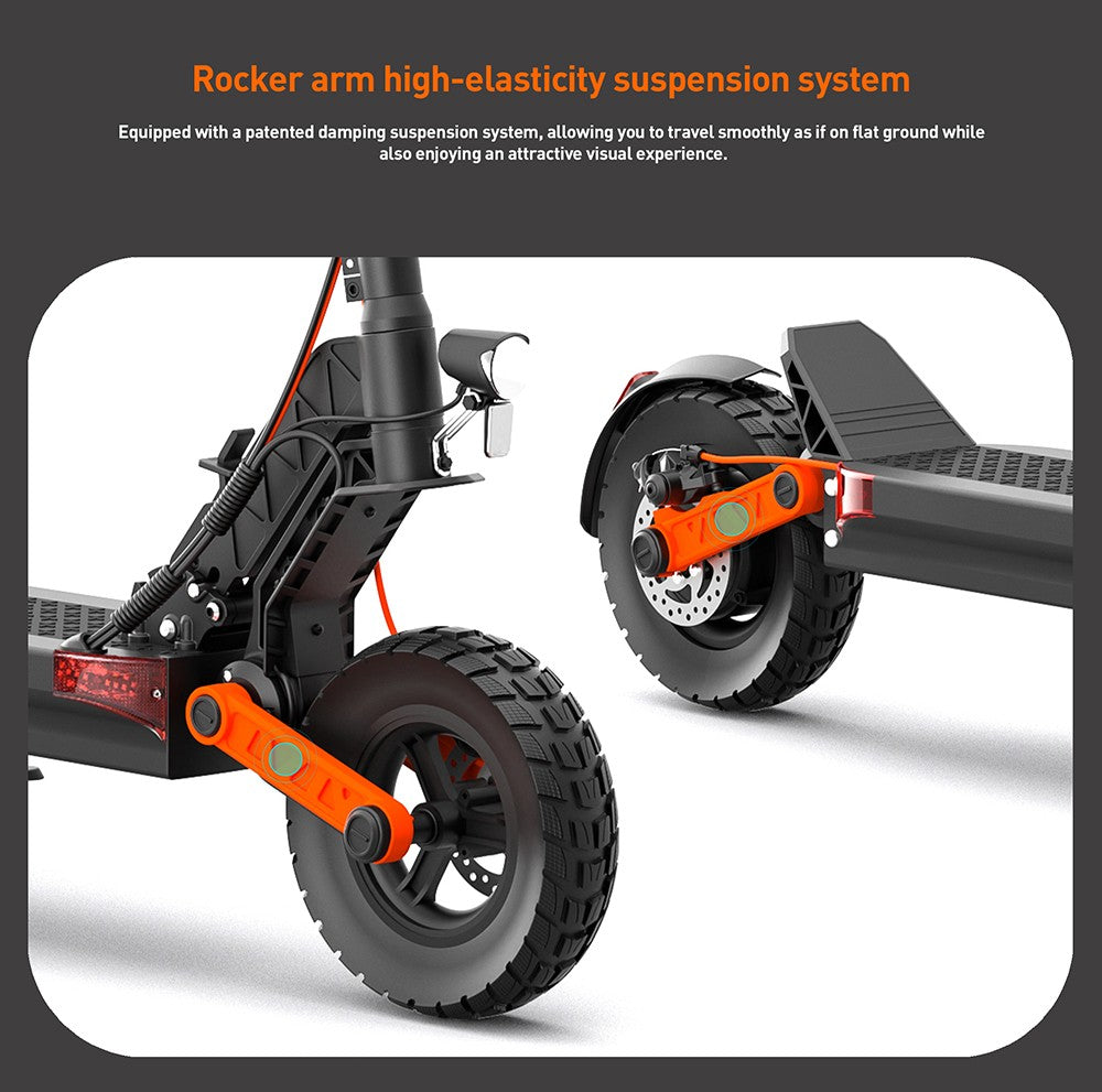Elektromobilná kolobežka Joyor S8, 600W motor, 48V 26AH batéria, 10-palcové pneumatiky, maximálna rýchlosť 25 km/h, dojazd 90 km, dvojité mechanické kotúčové brzdy.