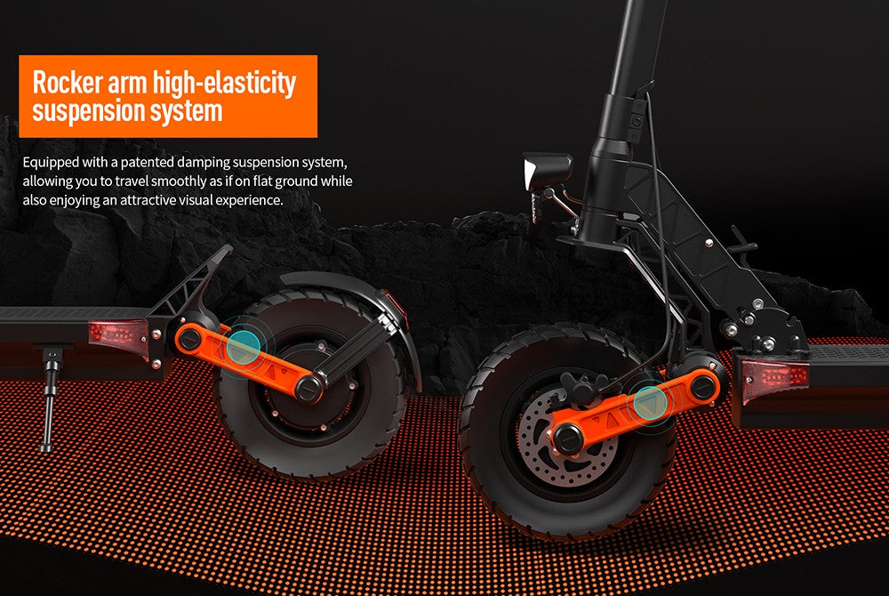 Elektrická kolobežka Joyor S8-S-Z s blikačmi, motorom 600W*2, batériou 48V 26Ah, 10-palcovými kolesami, maximálnou rýchlosťou 55 km/h, dojazdom 75 km, dvojitými hydraulickými brzdami, predným a zadným tlmičom, 6-svetelným systémom.