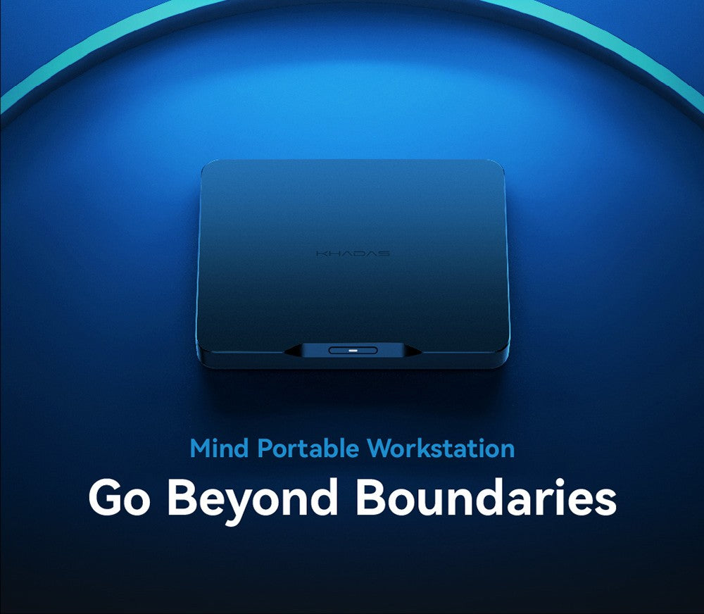 Prenosná pracovná stanica KHADAS Mind Premium Mini PC, Intel Core i7-1360P s 12 jadierami až do 5,0 GHz, 32 GB RAM, 1 TB SSD, WiFi 6E, Bluetooth 5.2, integrovaná batéria 5,55 Wh, 2× USB Type-C, 1× HDMI 2.0, 2× USB 3.2, aplikácia Mind – EU zástrčka