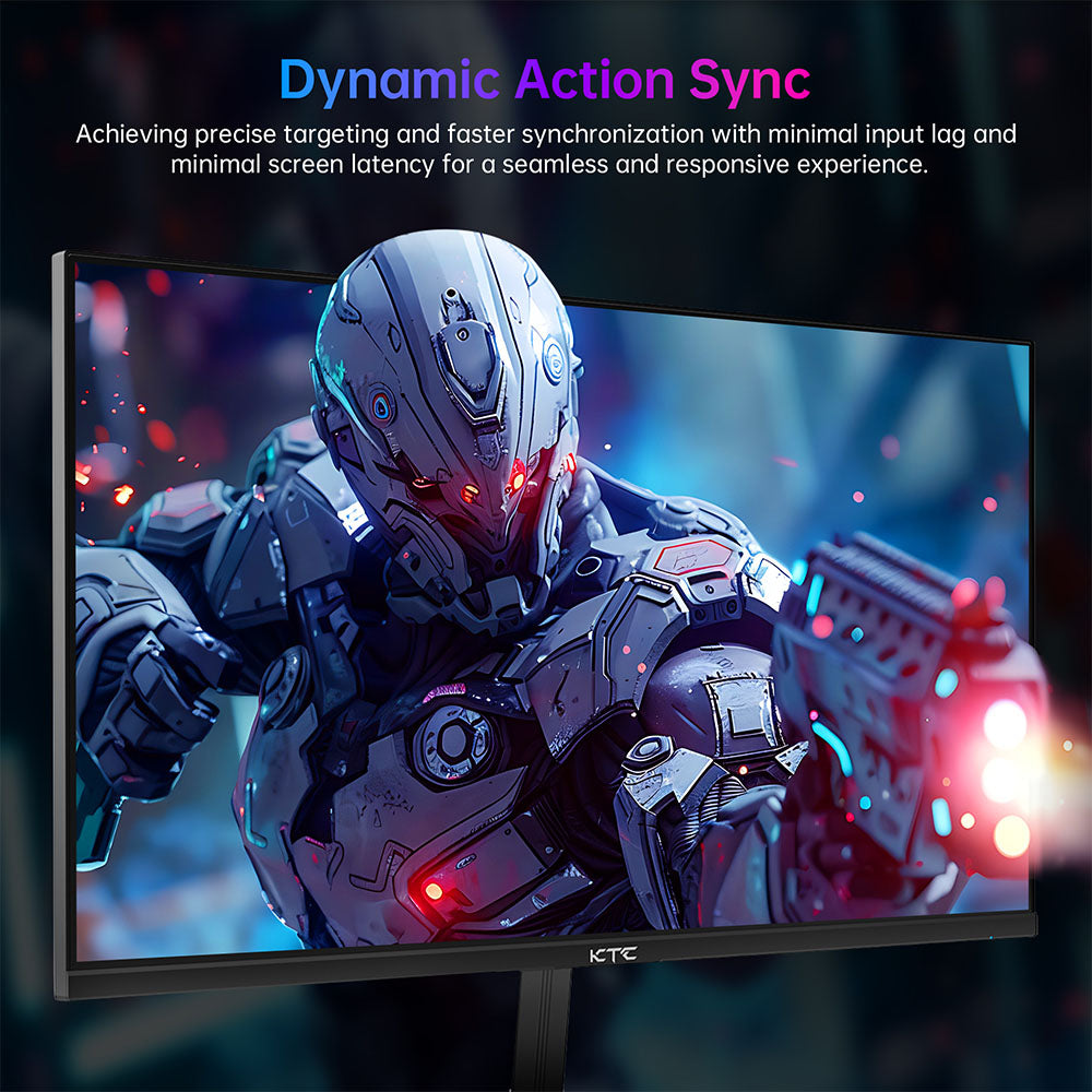 Herný monitor KTC H24F8, 23,8'' 1920*1080 16:9 Fast IPS displej, obnovovacia frekvencia 180 Hz, doba odezvy 1 ms, kontrastný pomer 1000:1, HDR10, 135 % sRGB, Adaptive-Sync, Dynamic Action Sync, Game Assist, redukcia modrého svetla a bez blikania, VESA montáž