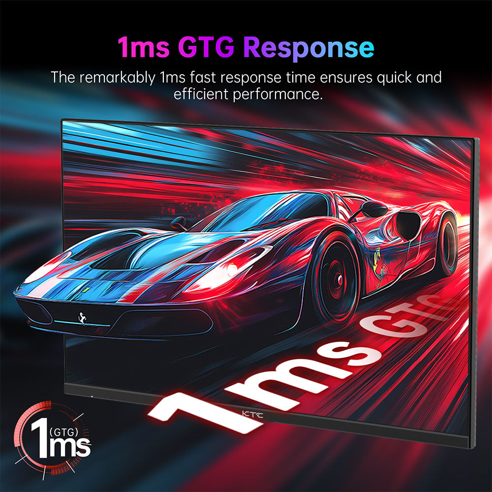 Herný monitor KTC H27E22P, 27 palcov, 1920*1080 FHD, FAST VA panel, kontrastný pomer 4000:1, vysoká obnovovacia frekvencia 280 Hz, doba odezvy 1 ms GTG, FreeSync & G-Sync, HDR10, nízke modré svetlo a bez blikania, 2*HDMI 2.0, 1*DP 1.4, 1*USB 2.0, 1*slúchadlový výstup