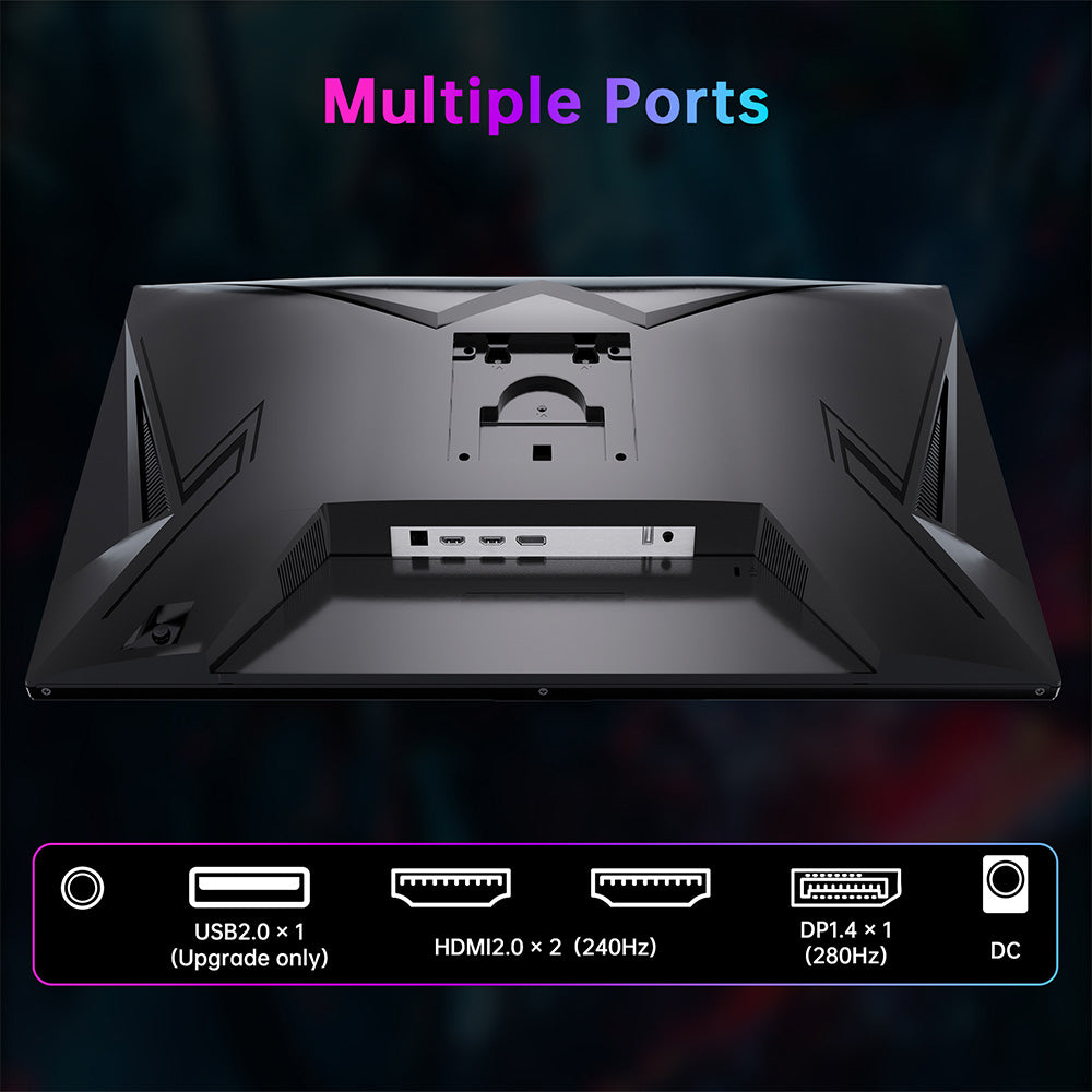 Herný monitor KTC H27E22P, 27 palcov, 1920*1080 FHD, FAST VA panel, kontrastný pomer 4000:1, vysoká obnovovacia frekvencia 280 Hz, doba odezvy 1 ms GTG, FreeSync & G-Sync, HDR10, nízke modré svetlo a bez blikania, 2*HDMI 2.0, 1*DP 1.4, 1*USB 2.0, 1*slúchadlový výstup