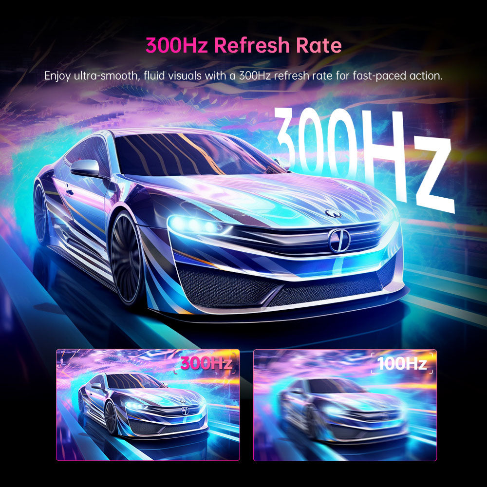 KTC H27E6 27-palcový herný monitor, 2560*1440 QHD Fast IPS displej, obnovovacia frekvencia 300 Hz, HDR 400, doba odezvy 1 ms, FreeSync & G-Sync, 144 % sRGB, možnosť upevnenia na VESA, 2*HDMI 2.1, 2*DP 1.4, 1*USB 2.0, 1*slúchadlový výstup