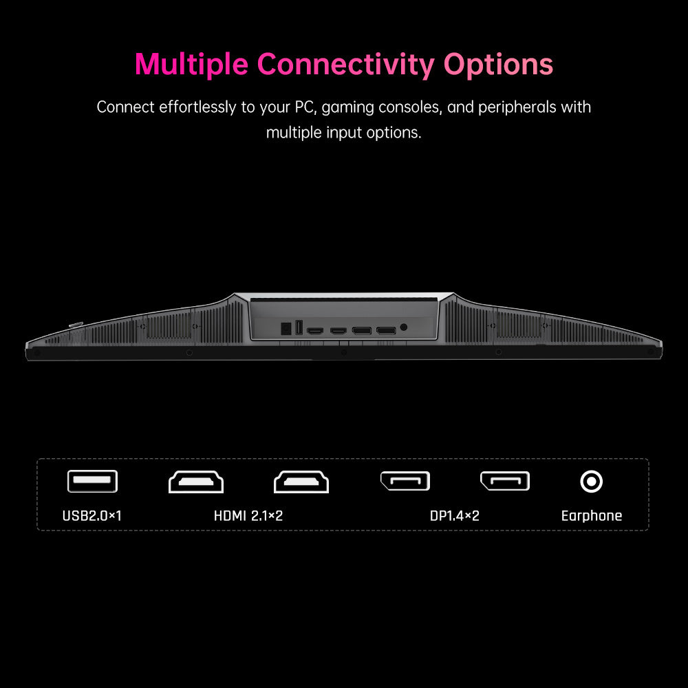 KTC H27E6 27-palcový herný monitor, 2560*1440 QHD Fast IPS displej, obnovovacia frekvencia 300 Hz, HDR 400, doba odezvy 1 ms, FreeSync & G-Sync, 144 % sRGB, možnosť upevnenia na VESA, 2*HDMI 2.1, 2*DP 1.4, 1*USB 2.0, 1*slúchadlový výstup