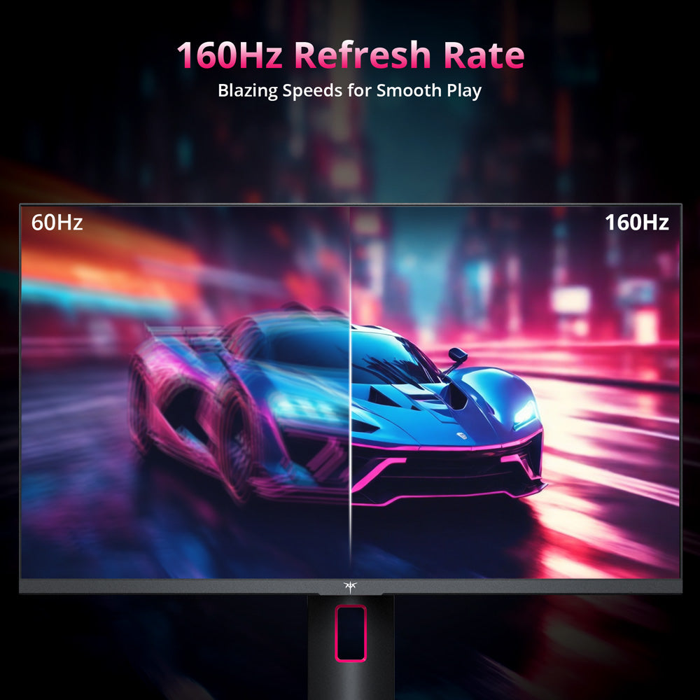 KTC H27P22S 27-palcový herný monitor, 3840x2160 UHD AUO 7.0 FAST IPS panel, HDR400, obnovovacia frekvencia 160 Hz, doba odezvy 1 ms, 132 % sRGB, kompatibilný s FreeSync a G-SYNC, nízka modrá svetla, 2×HDMI2.1, 2×DP1.4, 1×USB2.0, nastaviteľný stojan a podpora VESA montáže.