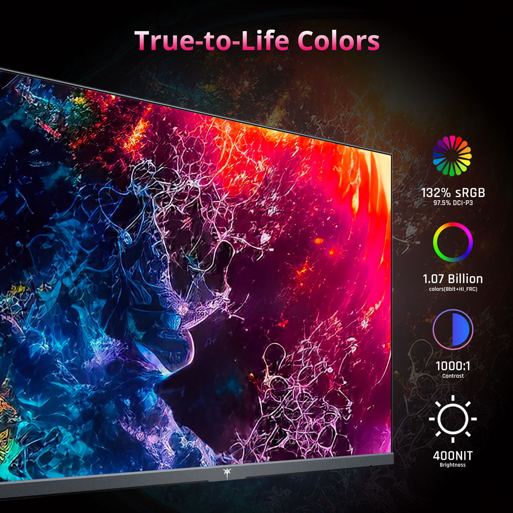 KTC H27P22S 27-palcový herný monitor, 3840x2160 UHD AUO 7.0 FAST IPS panel, HDR400, obnovovacia frekvencia 160 Hz, doba odezvy 1 ms, 132 % sRGB, kompatibilný s FreeSync a G-SYNC, nízka modrá svetelná vlna, 2×HDMI2.1, 2×DP1.4, 1×USB2.0, nastaviteľný stojan a podpora VESA montáže.