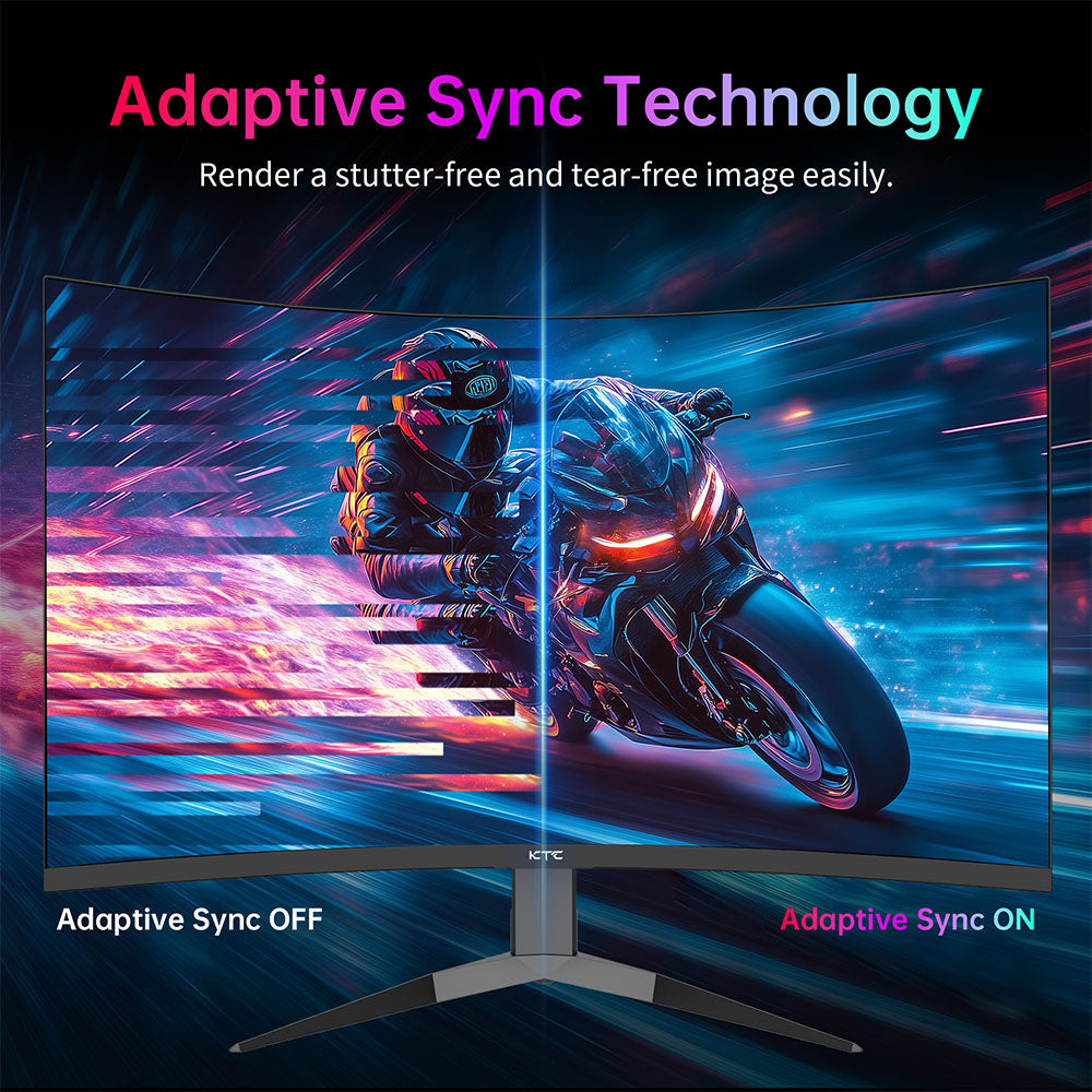 Herný monitor KTC H27S25E, 27 palcový 2560*1440 QHD CSOT HVA displej, 1000R zakrivenie, obnovovacia frekvencia 240 Hz, doba odezvy 1 ms MPRT, adaptívna synchronizácia, kontrastný pomer 2500:1, VESA uchytenie, nízke modré svetlo a bez blikania, 2*HDMI 2.0, 1*DP1.2, 1*slúchadlový výstup