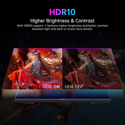 KTC H27T22 27-inch Gaming Monitor 2560x1440 QHD 16:9 ELED 180Hz Fast IPS Panel Screen 1ms GTG Response Time 99% sRGB HDR10 Low Motion Blur Compatible with FreeSync G-SYNC USB 2xHDMI2.0 2xDP1.4 Audio Out Horizontal &amp; Vertical Rotated VESA Mount