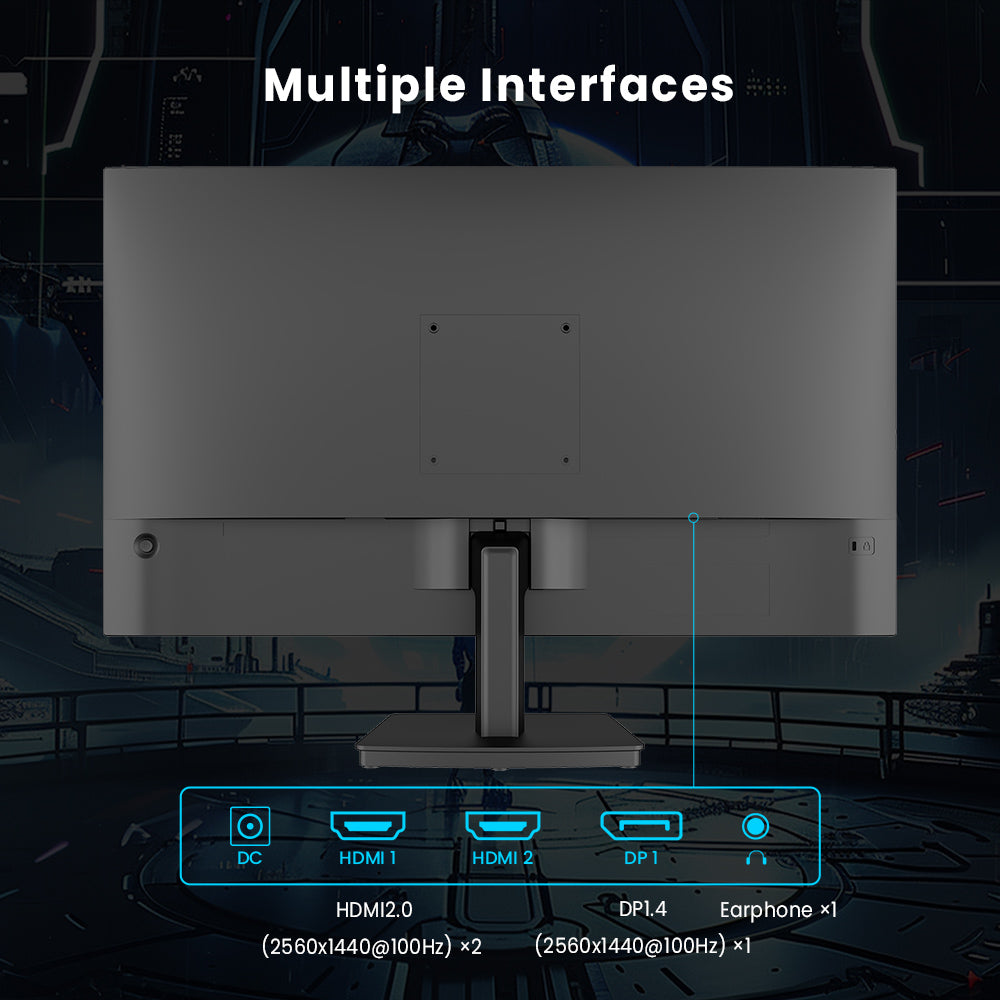 KTC H27T27 27palcový kancelársky monitor s QHD rozlíšením 2K a pokročilým IPS panelom, obnovovací frekvencia 100 Hz.