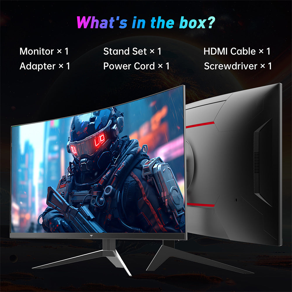 KTC H32S17F 32'' zakrivený herný monitor, 1920*1080 HVA panel, obnovovací frekvencia 240 Hz, 125 % sRGB, kontrastný pomer 3500:1, adaptívna synchronizácia, HDR10, doba odezvy 3 ms, 2*HDMI2.0 1*DP1.4 1*USB2.0 1*Audio, VESA montáž, nastaviteľný sklon, nízke modré svetlo