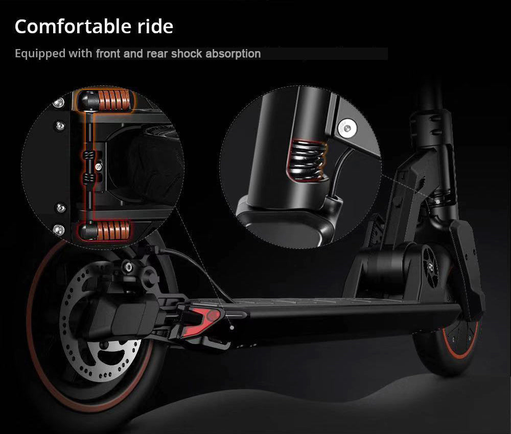 Elektromobilná kolobežka KUGOO M2 Pro, 350W motor, 36V 10AH batéria, 8,5-palcové pneumatiky, maximálna rýchlosť 30 km/h, dojazd 45 km, mechanické kotúčové brzdy, dvojité odpruženie, LCD displej