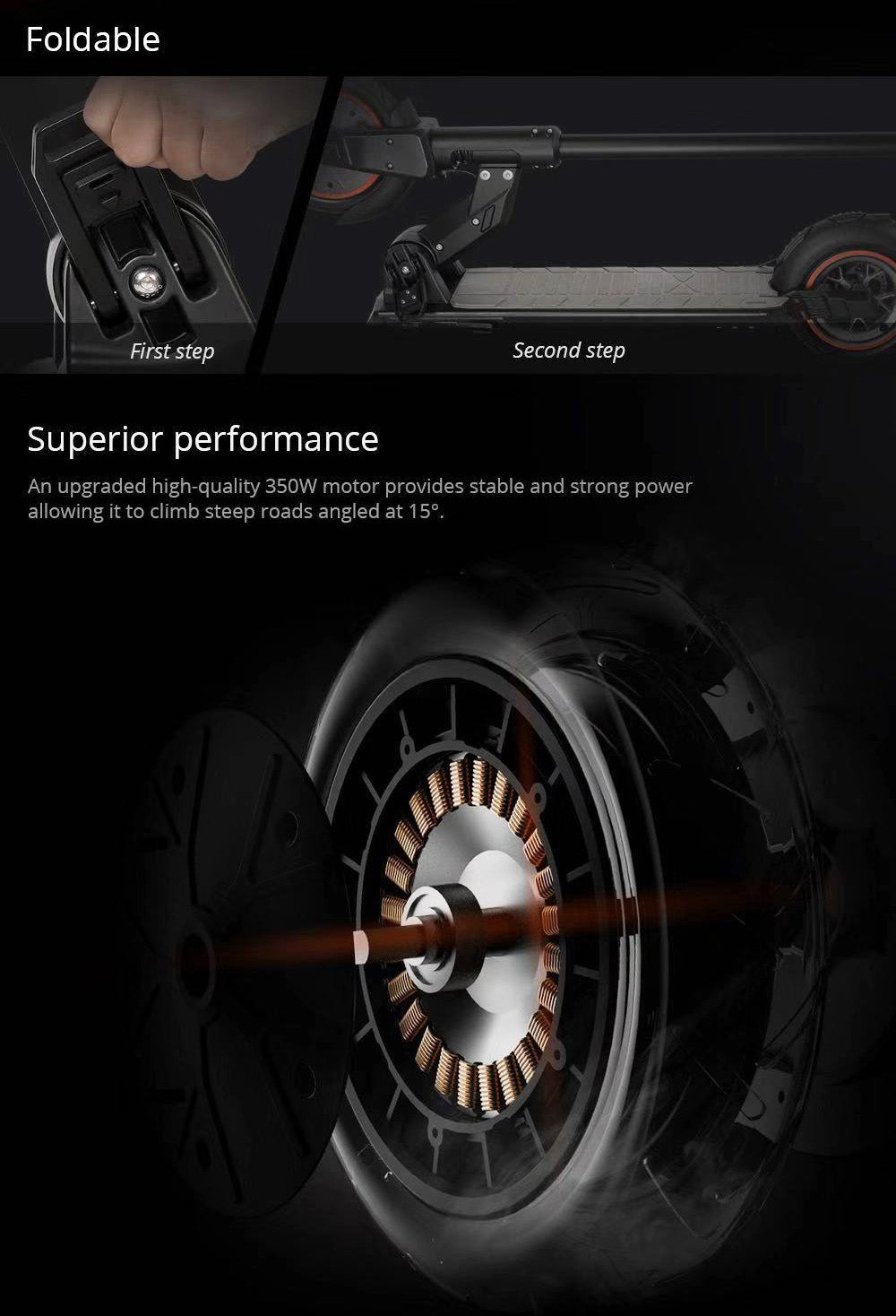 Elektrokolobežka KUGOO M2 Pro, 350W motor, 36V 10AH batéria, 8,5-palcové pneumatiky, maximálna rýchlosť 30 km/h, dojazd 45 km, mechanické kotúčové brzdy, dvojité odpruženie, LCD displej