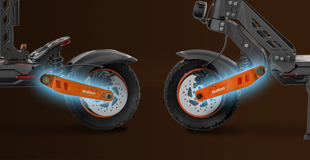 Elektrokolobežka KuKirin G2 Max, 10-palcové terénne pneumatiky, 1000W motor, maximálna rýchlosť 55 km/h, 48V 20Ah batéria, dojazd 80 km, maximálne zaťaženie 120 kg, odnímateľné sedadlo, nastaviteľná výška.