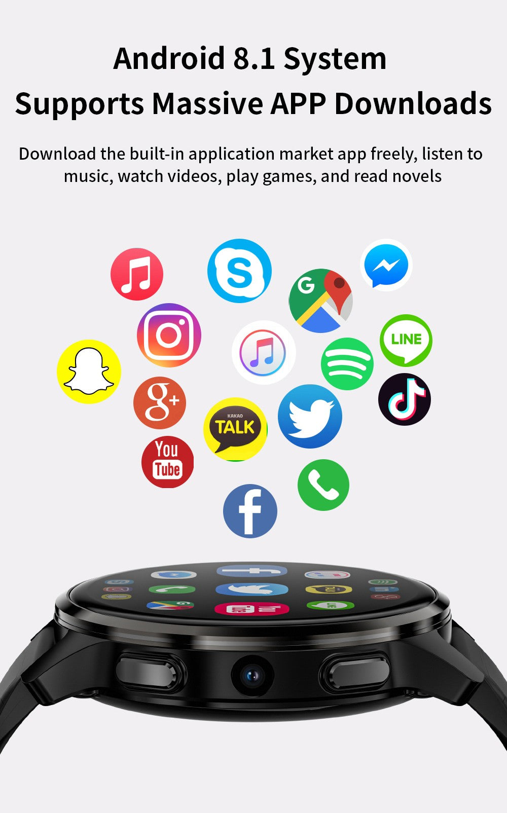 Inteligentné hodinky LOKMAT APPLLP 2, 1,508-palcový AMOLED displej, podpora 4G SIM karty, Android 8.1, NFC prístup, 24/7 monitorovanie zdravia, viaceré režimy pre rôzne sporty.