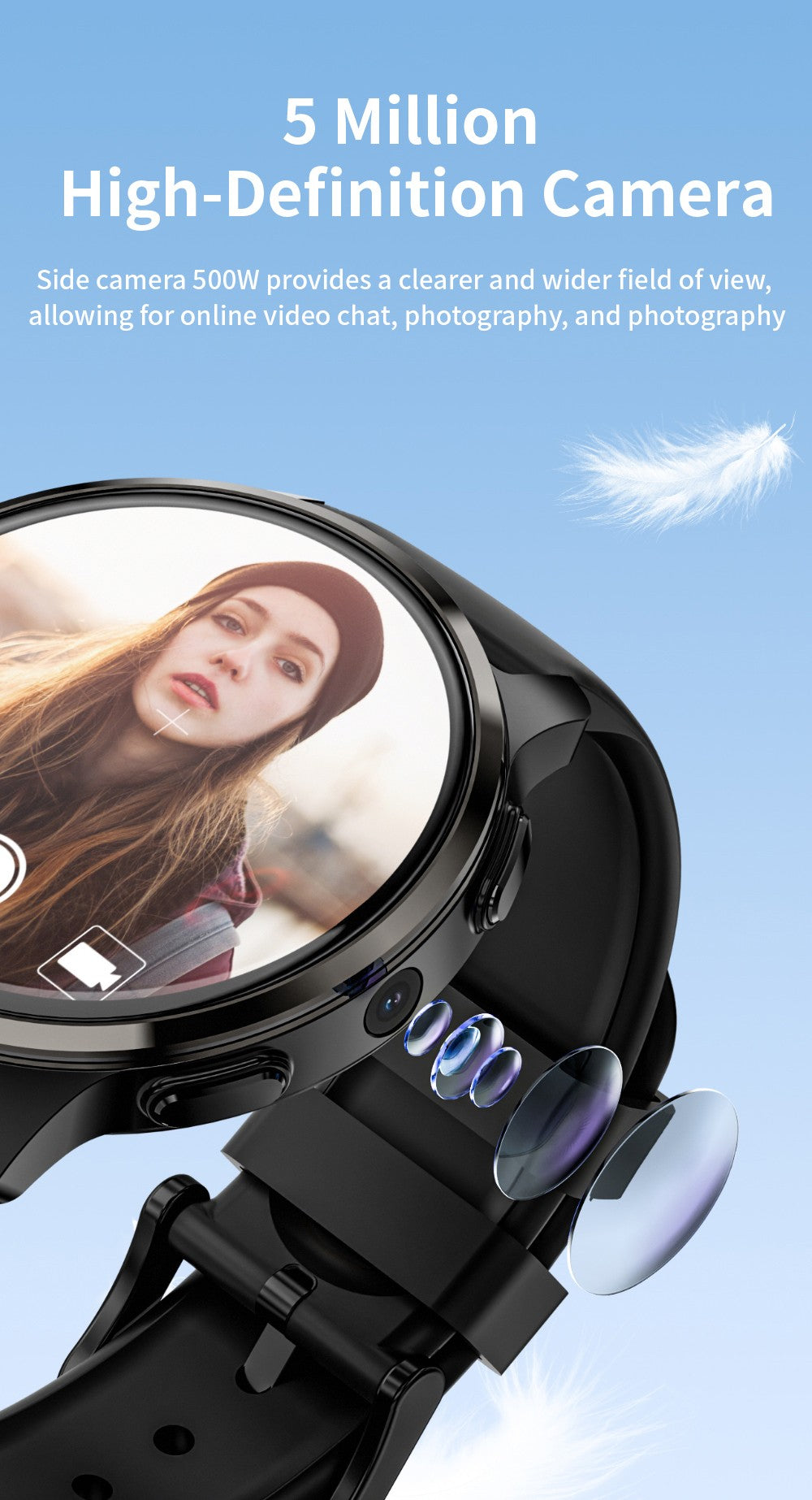 Inteligentné hodinky LOKMAT APPLLP 2, 1,508-palcový AMOLED displej, podpora 4G SIM karty, Android 8.1, NFC prístup, 24/7 monitorovanie zdravia, viaceré režimy pre rôzne sporty.