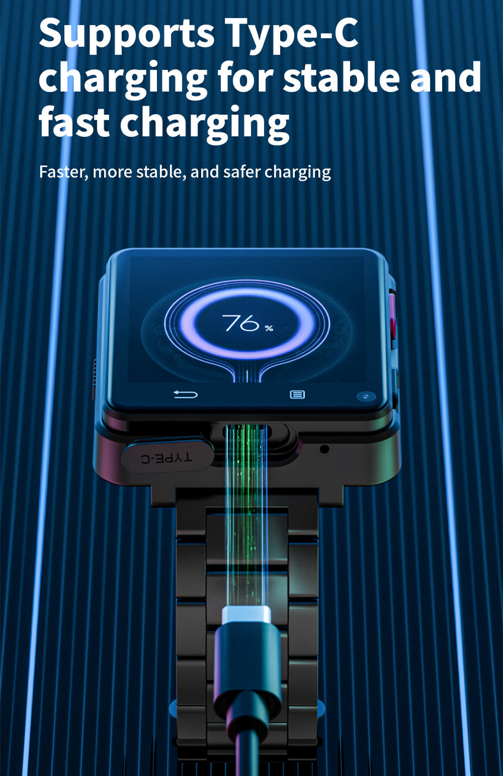 Odnímateľné inteligentné hodinky LOKMAT APPLLP 2 MAX, 2,64-palcový displej, Android 11, podpora 4G/5G SIM karty, Bluetooth pripojenie, GPS určenie polohy, batéria 1200 mAh