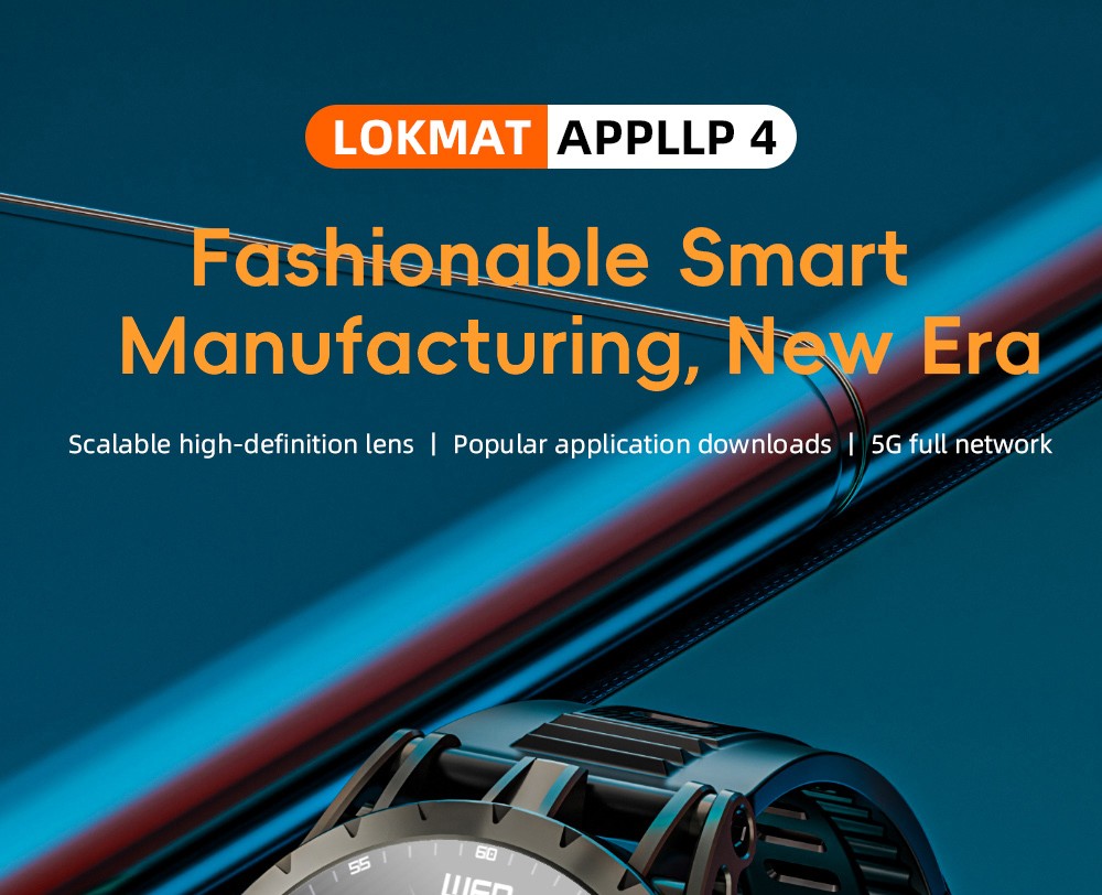 Inteligentné hodinky LOKMAT APPLLP 4, 1,508-palcový AMOLED displej, podpora 4G/5G SIM karty, monitorovanie tepovej frekvencie a kyslíku v krvi, funkcia NFC, GPS určenie polohy.