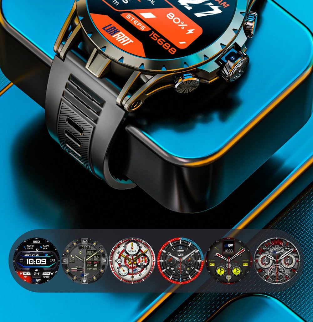 Inteligentné hodinky LOKMAT APPLLP 4, 1,508-palcový AMOLED displej, podpora 4G/5G SIM karty, monitorovanie tepovej frekvencie a kyslíku v krvi, funkcia NFC, GPS určenie polohy.