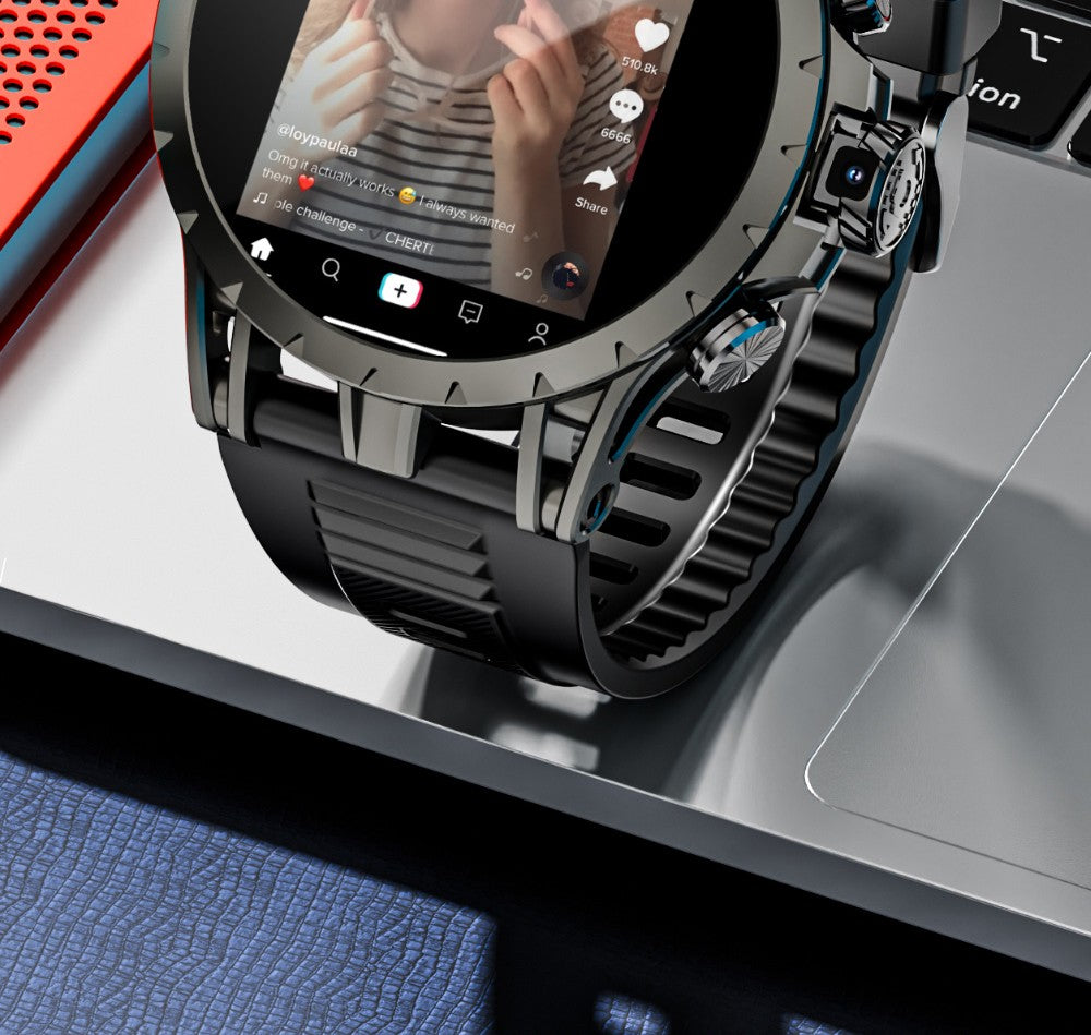 Inteligentné hodinky LOKMAT APPLLP 4, 1,508-palcový AMOLED displej, podpora 4G/5G SIM karty, monitorovanie tepovej frekvencie a kyslíku v krvi, funkcia NFC, GPS určenie polohy.