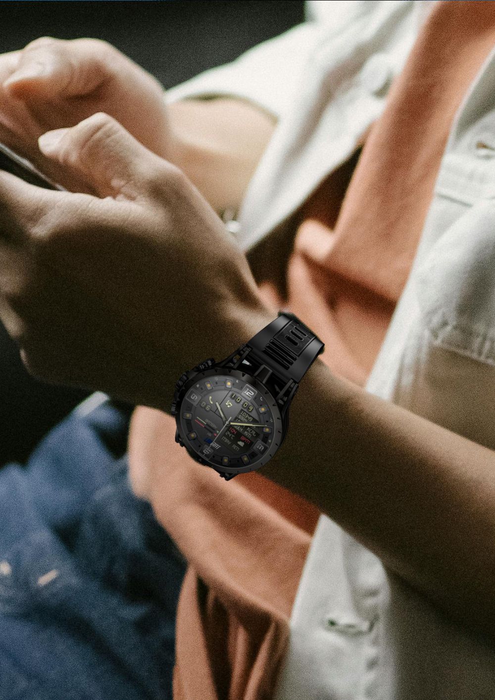 Inteligentné hodinky LOKMAT APPLLP 4, 1,508-palcový AMOLED displej, podpora 4G/5G SIM karty, monitorovanie tepovej frekvencie a kyslíku v krvi, funkcia NFC, GPS určenie polohy.