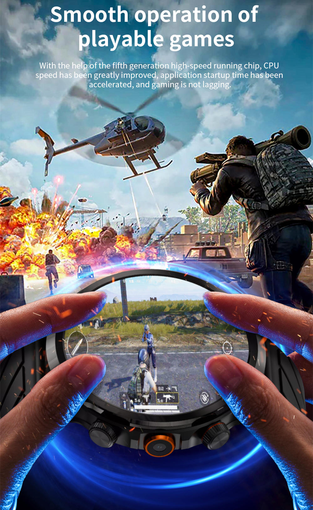 Inteligentné hodinky LOKMAT APPLLP 8 Pro, Android 8.1, 1,85'' HD TFT displej, 4G volania, NFC prístup, monitorovanie srdcového tepu a kyslíku v krvi.