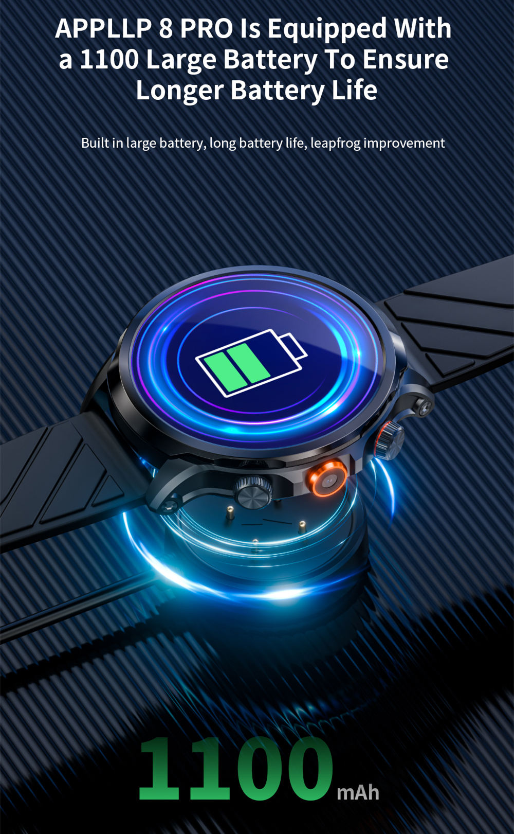 Inteligentné hodinky LOKMAT APPLLP 8 Pro, Android 8.1, 1,85'' HD TFT displej, 4G volania, NFC prístup, monitorovanie srdcového tepu a kyslíku v krvi.