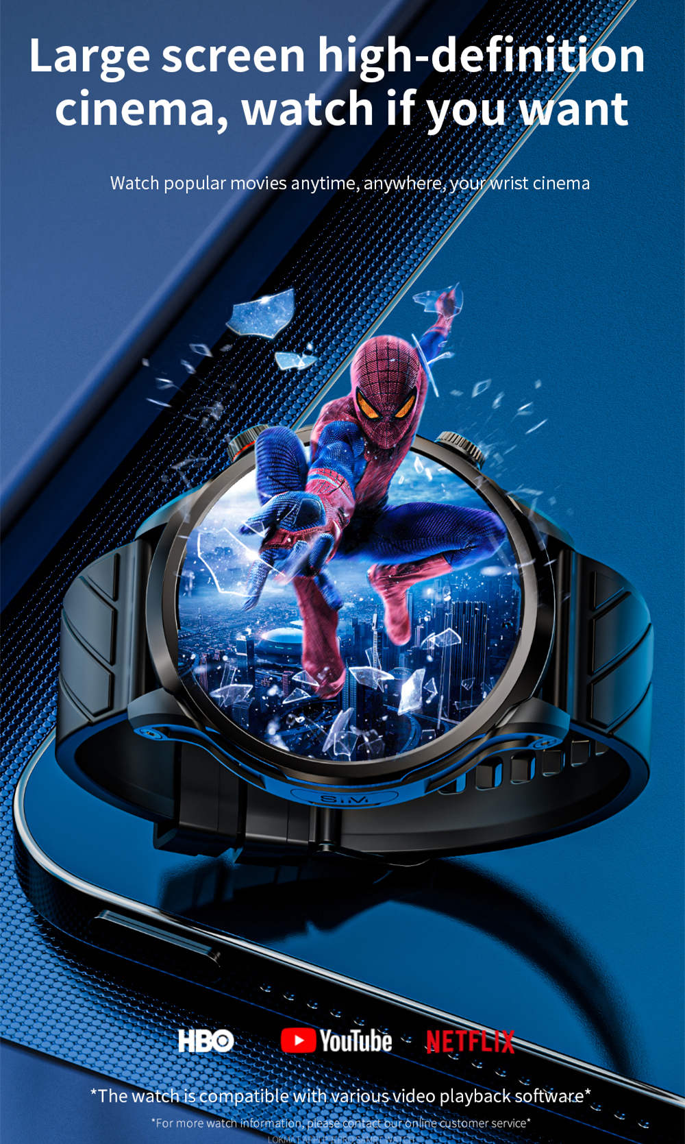 Inteligentné hodinky LOKMAT APPLLP 8 Pro, Android 8.1, 1,85'' HD TFT displej, 4G volania, NFC prístup, monitorovanie srdcového tepu a kyslíku v krvi.