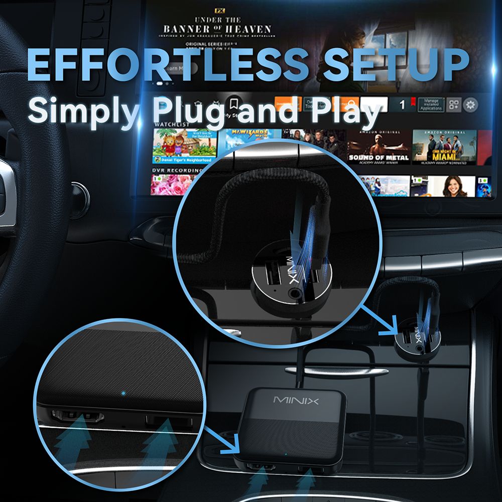 MINIX CA361 Bezdrátový adaptér CarPlay, s HDMI/USB, Plug & Play