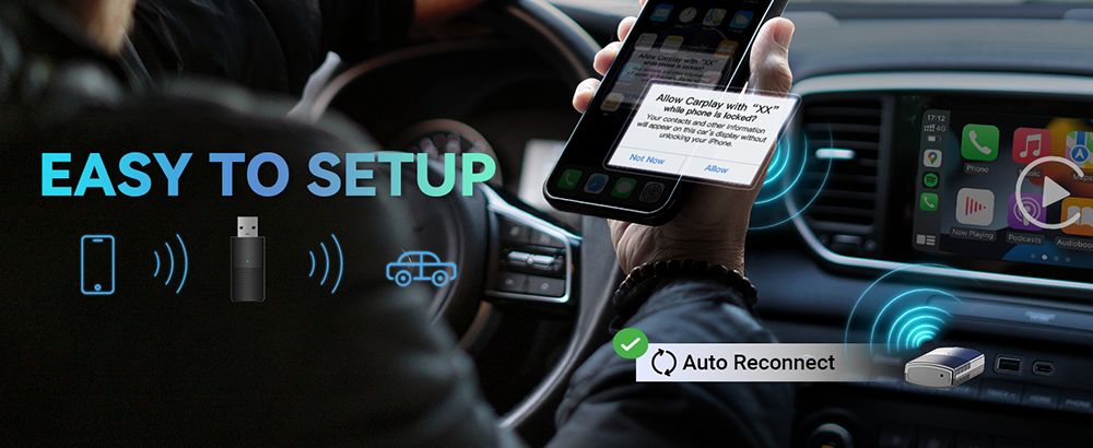 MINIX CP86 Adaptér pre prepojenie CarPlay z kábla na bezdrátové pripojenie