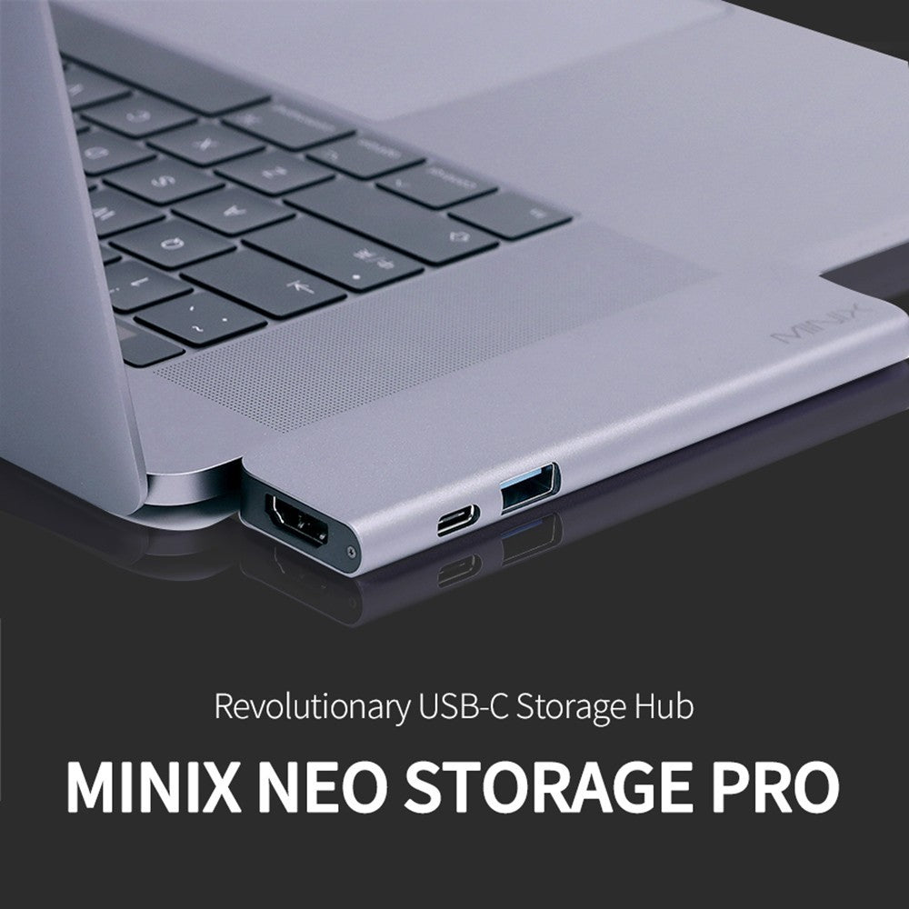 MINIX SD4 GR 480GB SSD, Dual 4K@60Hz výstup, USB3.0, PD & Data až 5Gbps, Thunderbolt 3 - šedá
