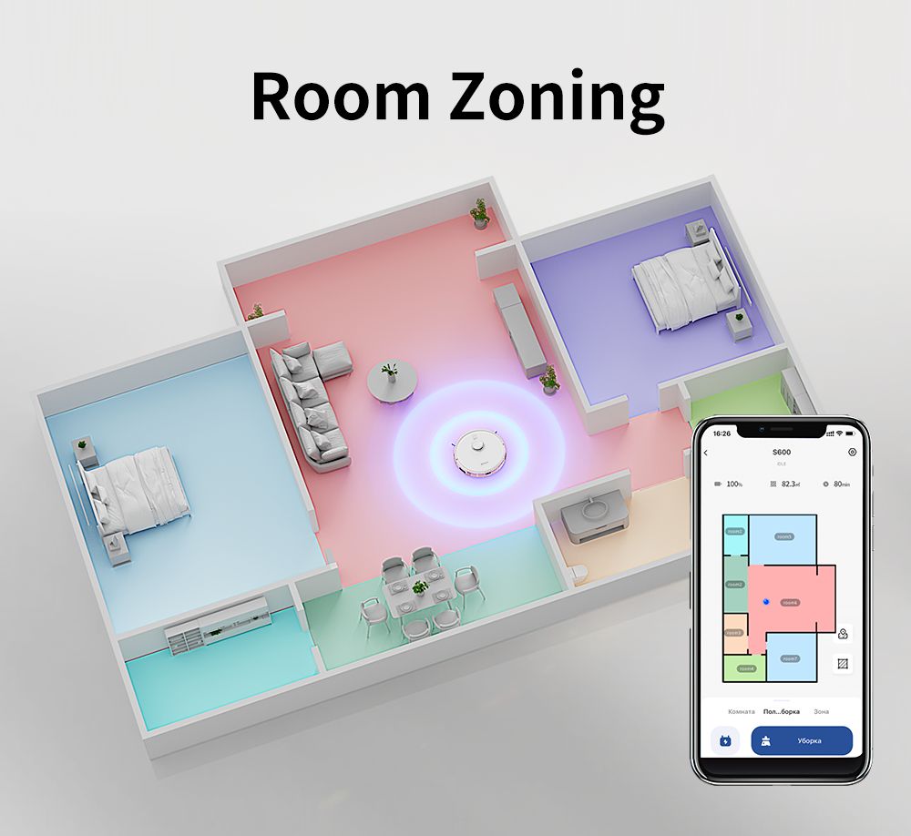 Robotický vysávač a mop Neatsvor S600, 2,8L nádoba na prach, 5200mAh batéria, LDS4.0 laserová navigácia, ovládanie cez aplikáciu, kompatibilita s Alexou a Google Home, 2-v-1 kefy, HEPA filtrácia a 350ml nádrž na vodu.