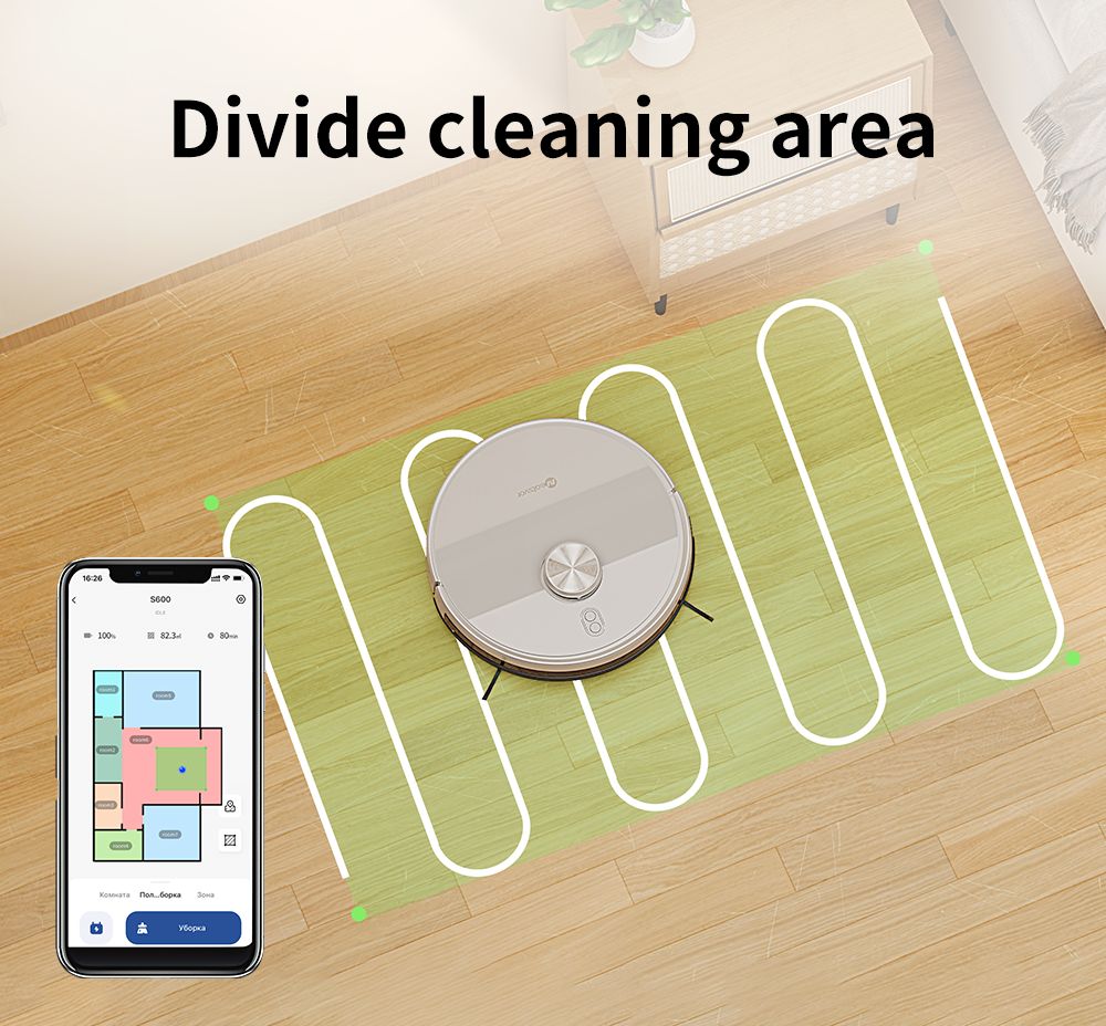 Robotický vysávač a mop Neatsvor S600, 2,8L nádoba na prach, 5200mAh batéria, LDS4.0 laserová navigácia, ovládanie cez aplikáciu, kompatibilita s Alexou a Google Home, 2-v-1 kefy, HEPA filtrácia a 350ml nádrž na vodu.