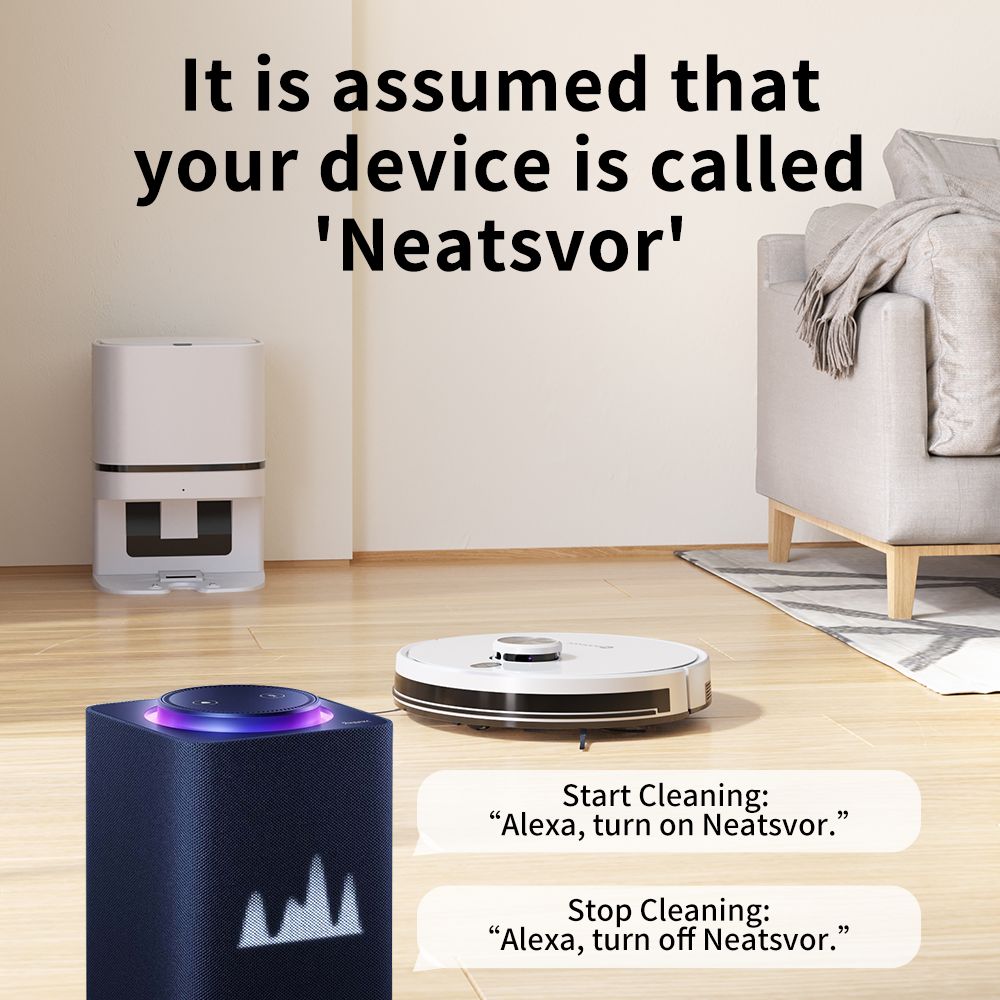 Robotický vysávač a mop Neatsvor S600, 2,8L nádoba na prach, 5200mAh batéria, LDS4.0 laserová navigácia, ovládanie cez aplikáciu, kompatibilita s Alexou a Google Home, 2-v-1 kefy, HEPA filtrácia a 350ml nádrž na vodu.