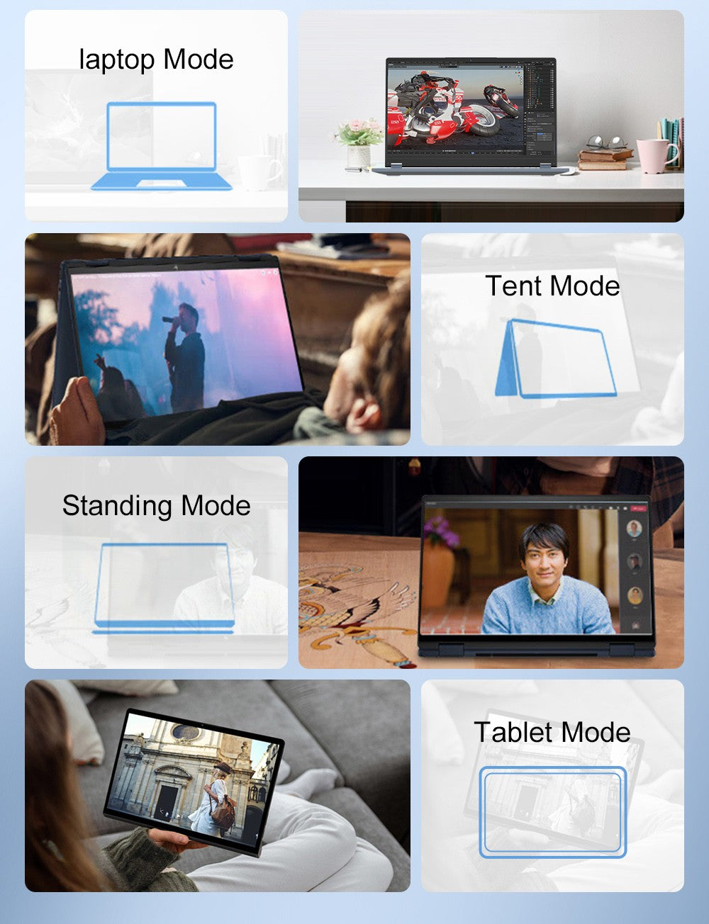 Ninkear YBOOK15 2-v-1 notebook, 360° otočný 15,6-palcový dotykový displej 1920*1080, AMD Ryzen 3 3200U 2 jadrá, max. 3,5 GHz, 16 GB RAM, 512 GB SSD, 2,4/5 GHz WiFi, Bluetooth 4.2, 1*USB 3.0, 2*USB 2.0, 1*Type-C (len dáta), 1*HDMI, 1*RJ45, 1*jack na slúchadlá, 38 Wh batéria