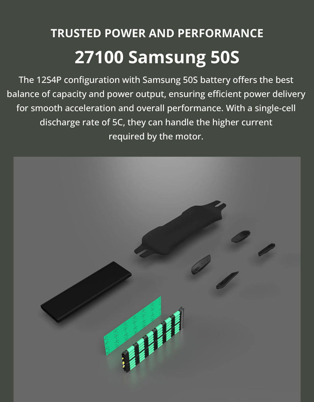 Elektrický skateboard OMW Cavalry, maximálny výkon 3500 W, batéria 43,2 V 20 Ah, maximálna rýchlosť 37 mph, dojazd 34 míľ.