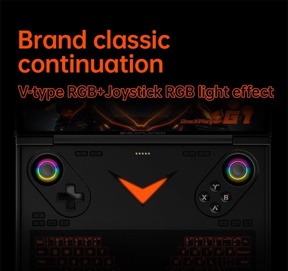 Prenosný herný PC One Netbook OneXPlayer G1, AMD Ryzen AI 9 HX 370 12 jadier, max. 5,1 GHz, 8,8'' 2560*1600 144 Hz displej, 64 GB LPDDR5X 7500 MHz RAM, 4 TB SSD, WiFi 6E, 2*USB-C, 1*USB3.2, 1*TF karta, 1* Oculink, 1*3,5 mm audio, odblokovanie odtlačkom prsta - EU zástrčka