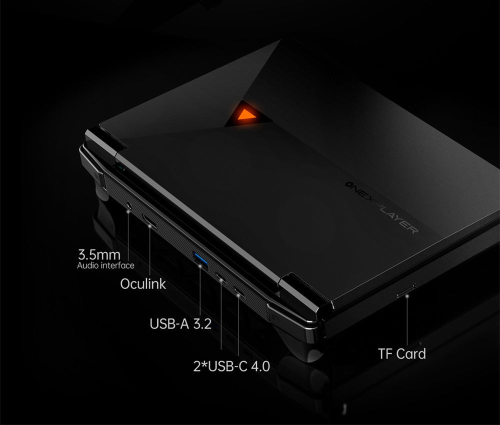 Prenosný herný PC One Netbook OneXPlayer G1, AMD Ryzen AI 9 HX 370 12 jadier, max. 5,1 GHz, 8,8'' 2560*1600 144 Hz displej, 64 GB LPDDR5X 7500 MHz RAM, 4 TB SSD, WiFi 6E, 2*USB-C, 1*USB3.2, 1*TF karta, 1* Oculink, 1*3,5 mm audio, odblokovanie odtlačkom prsta - EU zástrčka
