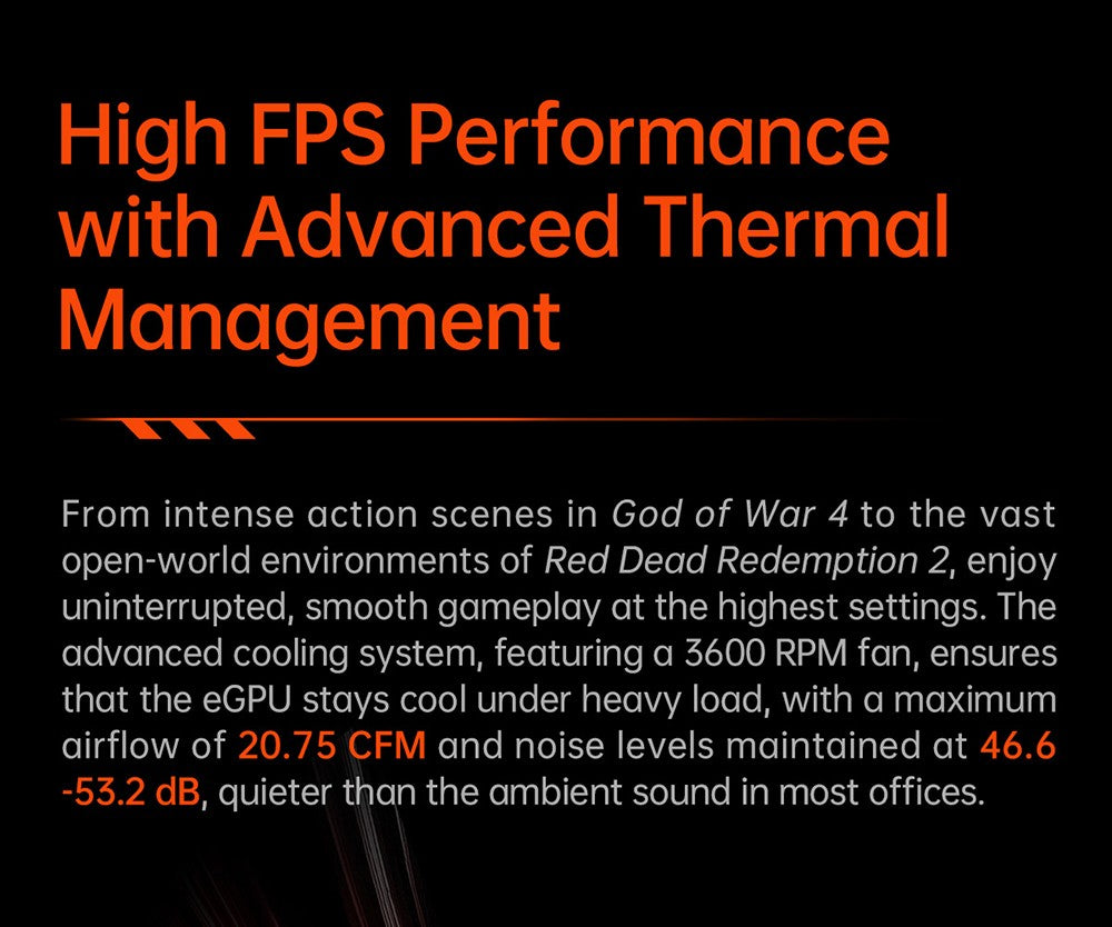 One Netbook ONEXGPU 2 eGPU dokovací stanica s grafickou kartou AMD Radeon RX 7800M, 12 GB GDDR6 RAM, 192bit, 1*Oculink, 1*USB-C 4.0, 2*USB 3.2, 1*PCIe 3.0 SSD, 1*RJ45, 1*HDMI 2.1, 2*DP 2.0, 65W reverzné nabíjanie, RGB svetelné efekty