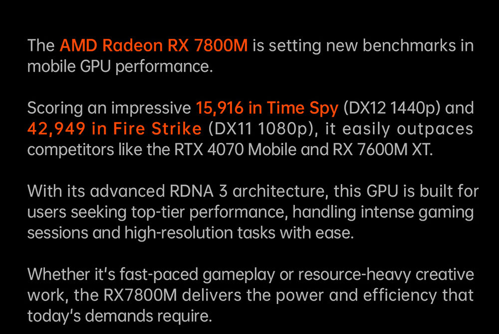 One Netbook ONEXGPU 2 eGPU dokovací stanica s grafickou kartou AMD Radeon RX 7800M, 12 GB GDDR6 RAM, 192bit, 1*Oculink, 1*USB-C 4.0, 2*USB 3.2, 1*PCIe 3.0 SSD, 1*RJ45, 1*HDMI 2.1, 2*DP 2.0, 65W reverzné nabíjanie, RGB svetelné efekty