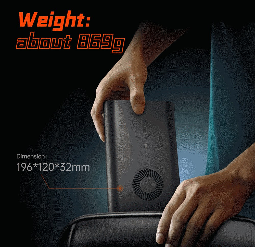 Externá grafická karta One Netbook ONEXGPU e-GPU Dock s grafickou kartou AMD Radeon RX 7600M XT, 8GB paměti, 1*Oculink, 1*USB-C 4.0, 2*HDMI, 2*DP, 2*USB-A 3.2, 1*M.2 2280, 1*RJ45, 100W reverzné nabíjanie, RGB svetelné efekty.