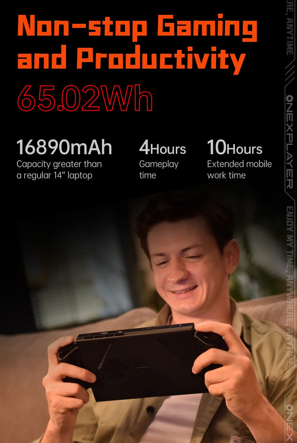 One Netbook OneXPlayer X1 Mini prenosný herný PC, AMD Ryzen 7 8840U 8 jadier, max. 5,1 GHz, 8,8'' 2560*1600 144 Hz LTPS displej, 32 GB LPDDR5x 7500 MHz RAM, 1 TB SSD, 2x USB4, 1x USB3.2, 1x slot na TF kartu, 1x OcuLink, 1x audio, Harman Sound System, 65,02 Wh batéria