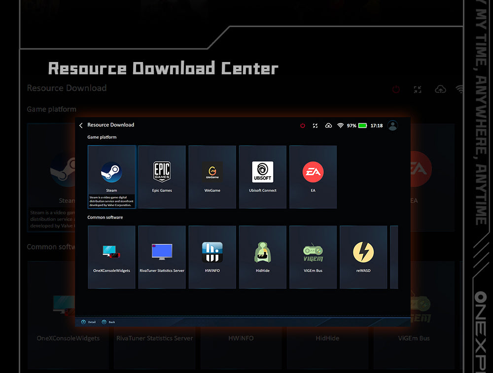 One Netbook OneXPlayer X1 Mini prenosný herný PC, AMD Ryzen 7 8840U 8 jadier, max. 5,1 GHz, 8,8'' 2560*1600 144 Hz LTPS displej, 32 GB LPDDR5x 7500 MHz RAM, 1 TB SSD, 2x USB4, 1x USB3.2, 1x slot na TF kartu, 1x OcuLink, 1x audio, Harman Sound System, 65,02 Wh batéria