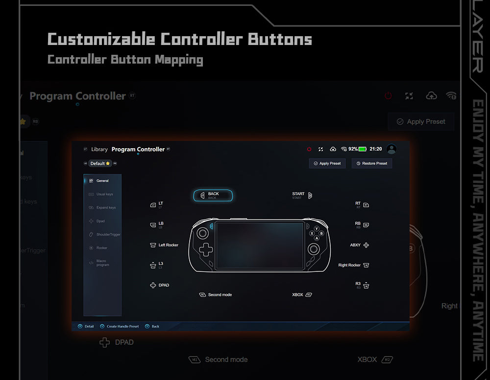 One Netbook OneXPlayer X1 Mini prenosný herný PC, AMD Ryzen 7 8840U 8 jadier, max. 5,1 GHz, 8,8'' 2560*1600 144 Hz LTPS displej, 32 GB LPDDR5x 7500 MHz RAM, 1 TB SSD, 2x USB4, 1x USB3.2, 1x slot na TF kartu, 1x OcuLink, 1x audio, Harman Sound System, 65,02 Wh batéria
