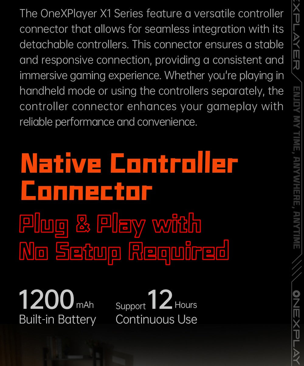 One Netbook OneXPlayer X1 Mini prenosný herný PC, AMD Ryzen 7 8840U 8 jadier, max. 5,1 GHz, 8,8'' 2560*1600 144 Hz LTPS displej, 32 GB LPDDR5x 7500 MHz RAM, 1 TB SSD, 2x USB4, 1x USB3.2, 1x slot na TF kartu, 1x OcuLink, 1x audio, Harman Sound System, 65,02 Wh batéria