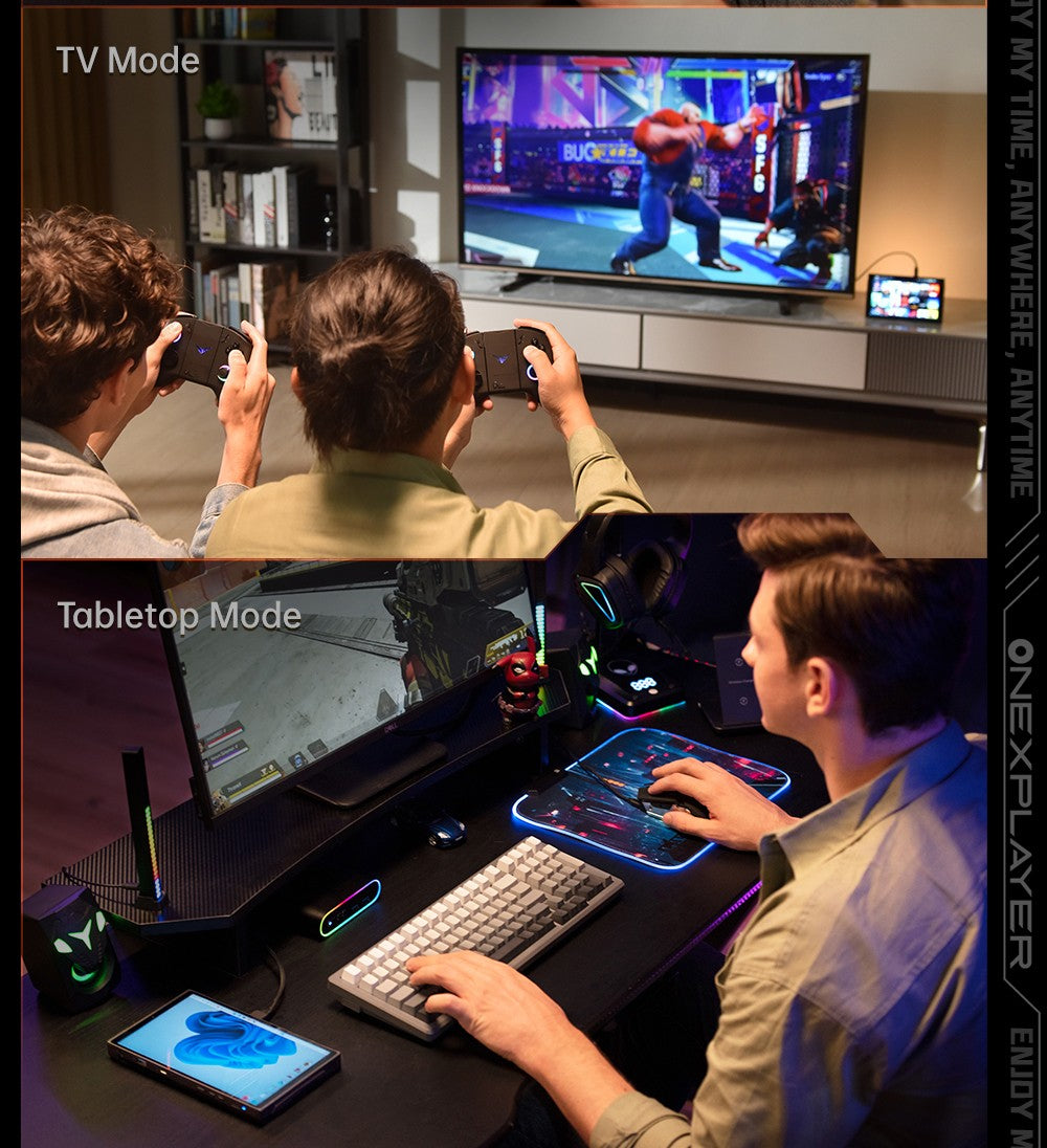 One Netbook OneXPlayer X1 Mini prenosný herný PC, AMD Ryzen 7 8840U 8 jadier, max. 5,1 GHz, 8,8'' 2560*1600 144 Hz LTPS displej, 32 GB LPDDR5x 7500 MHz RAM, 1 TB SSD, 2x USB4, 1x USB3.2, 1x slot na TF kartu, 1x Oculink, 1x audio, Harman Sound System, 65,02 Wh batéria