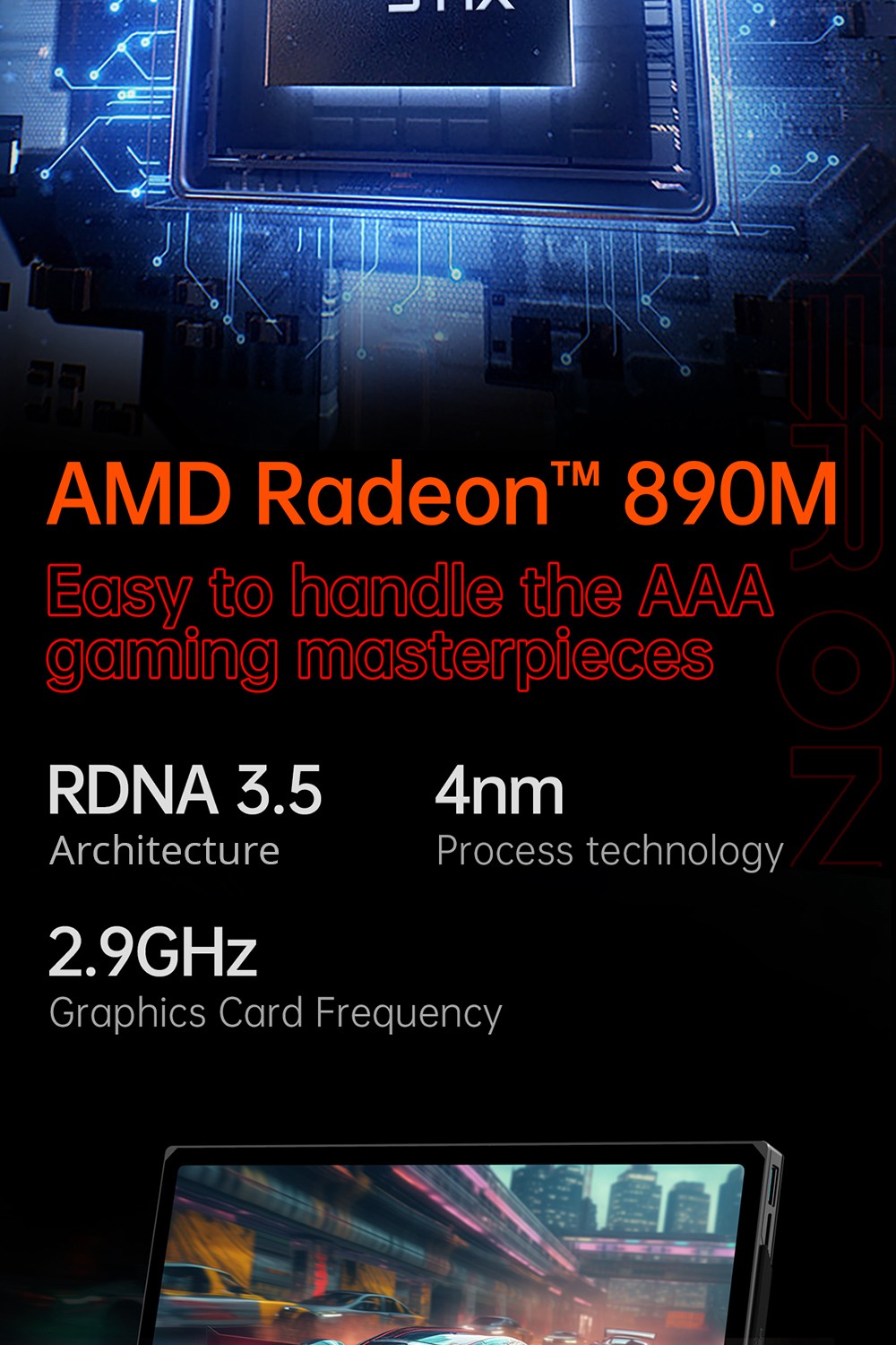 One Netbook OneXPlayer X1 Pro prenosný herný PC, AMD Ryzen AI 9 HX 370 12 jadier, max. 5,1 GHz, 10,95'' 2560*1600 120 Hz LTPS displej, 64 GB LPDDR5x 7500 MHz RAM, 2 TB SSD, 2*USB-C, 1*USB3.2, 1*TF karta, 1* Oculink, 1*3,5 mm audio, Harman Sound System - US zástrčka
