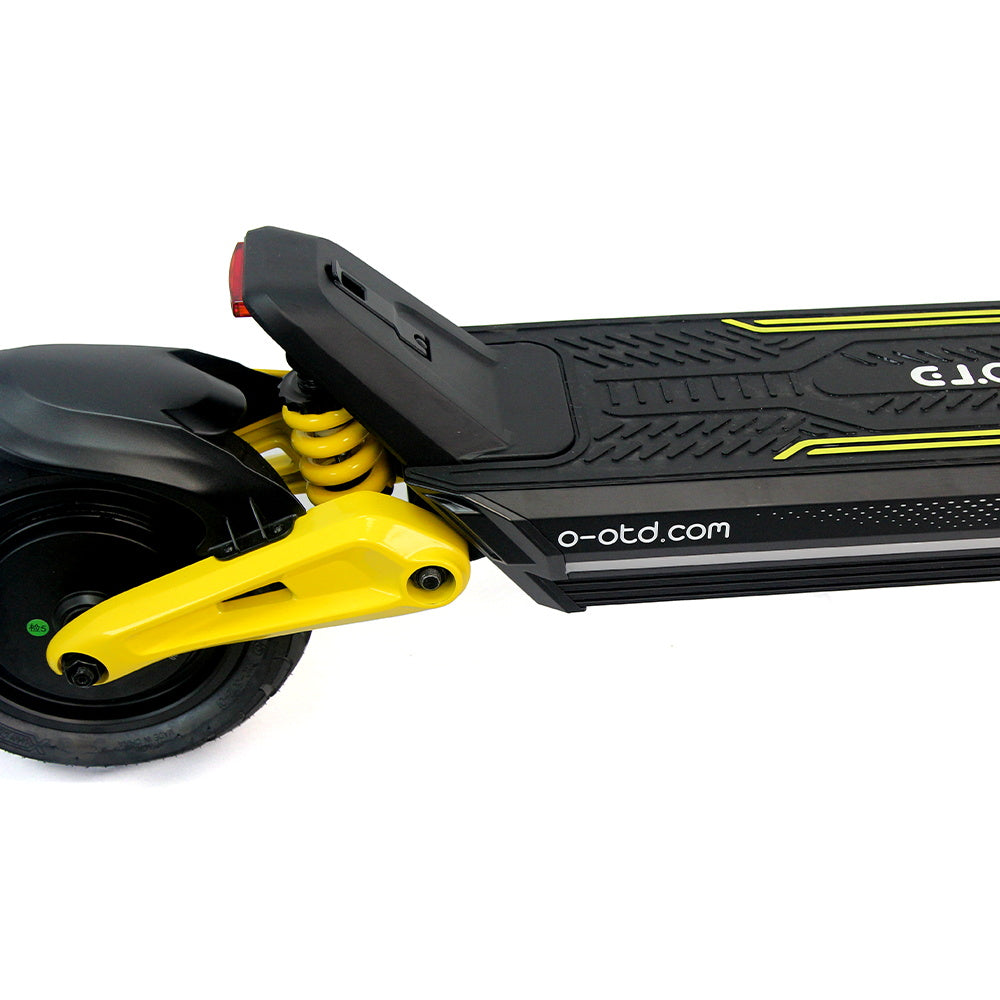 OOTD S10 Folding Electric Scooter 10 Inch Tires 1400W Motor 25km/h Max Speed 48V 20Ah Battery for 60-70km Range 120KG Max Load Disc Brake shock absorption IPX4  APP - Yellow