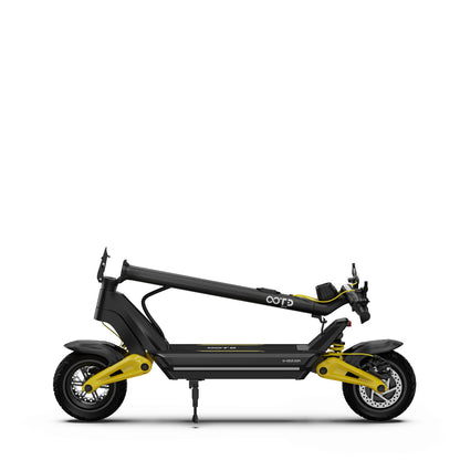 OOTD S10 Folding Electric Scooter 10 Inch Tires 1400W Motor 25km/h Max Speed 48V 20Ah Battery for 60-70km Range 120KG Max Load Disc Brake shock absorption IPX4  APP - Yellow